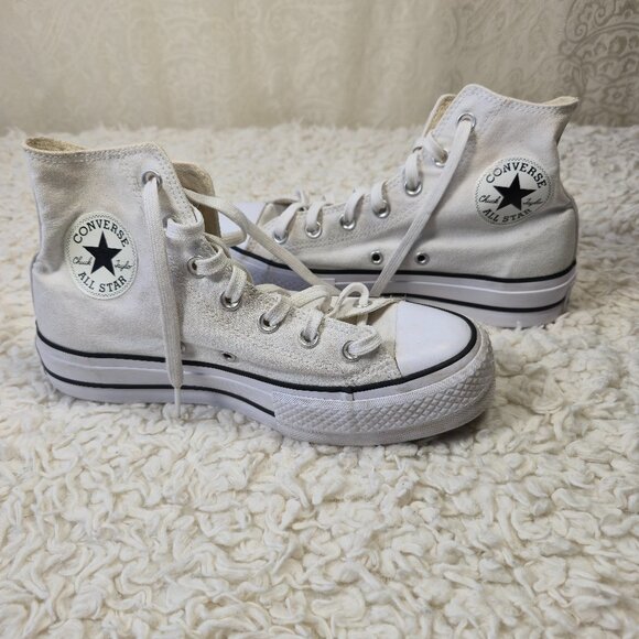 Chuck Taylor Converse All Star Platform High Top Sneakers,Size 7.5 - Picture 1 of 10